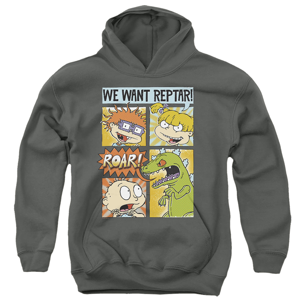 Rugrats We Want Reptar! Comic - Youth Hoodie Youth Hoodie (Ages 8-12) Rugrats   
