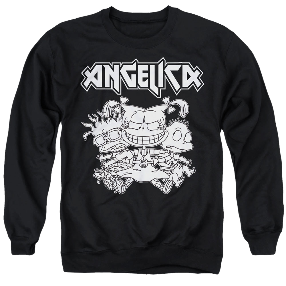 Rugrats Angelica Pickles Rocks - Men's Crewneck Sweatshirt Men's Crewneck Sweatshirt Rugrats   