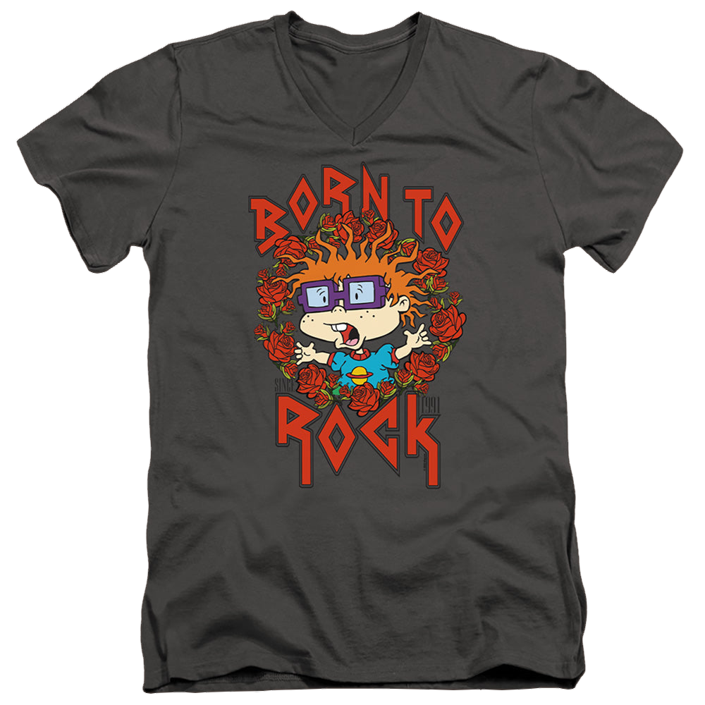 Rugrats Chucky Was Born To Rock - Men's V-Neck T-Shirt Men's V-Neck T-Shirt Rugrats   