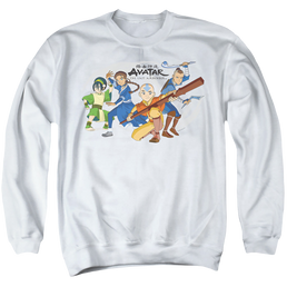 Avatar The Last Airbender Avatars Group - Men's Crewneck Sweatshirt Men's Crewneck Sweatshirt Avatar The Last Airbender   
