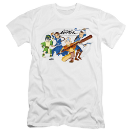 Avatar The Last Airbender Avatars Group - Men's Premium Slim Fit T-Shirt Men's Premium Slim Fit T-Shirt Avatar The Last Airbender   