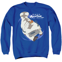 Avatar The Last Airbender Appa In Flight - Men's Crewneck Sweatshirt Men's Crewneck Sweatshirt Avatar The Last Airbender   