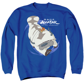 Avatar The Last Airbender Appa In Flight - Men's Crewneck Sweatshirt Men's Crewneck Sweatshirt Avatar The Last Airbender   