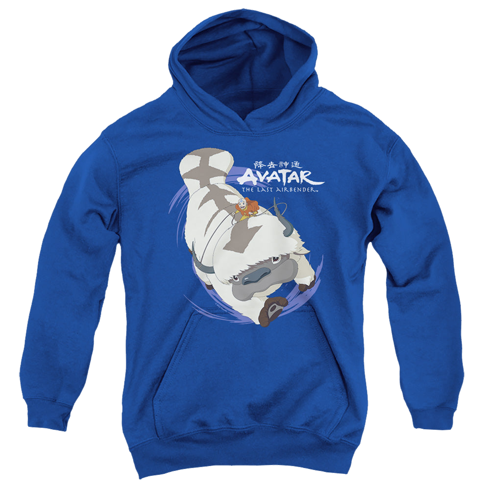 Avatar The Last Airbender Appa In Flight - Youth Hoodie Youth Hoodie (Ages 8-12) Avatar The Last Airbender   