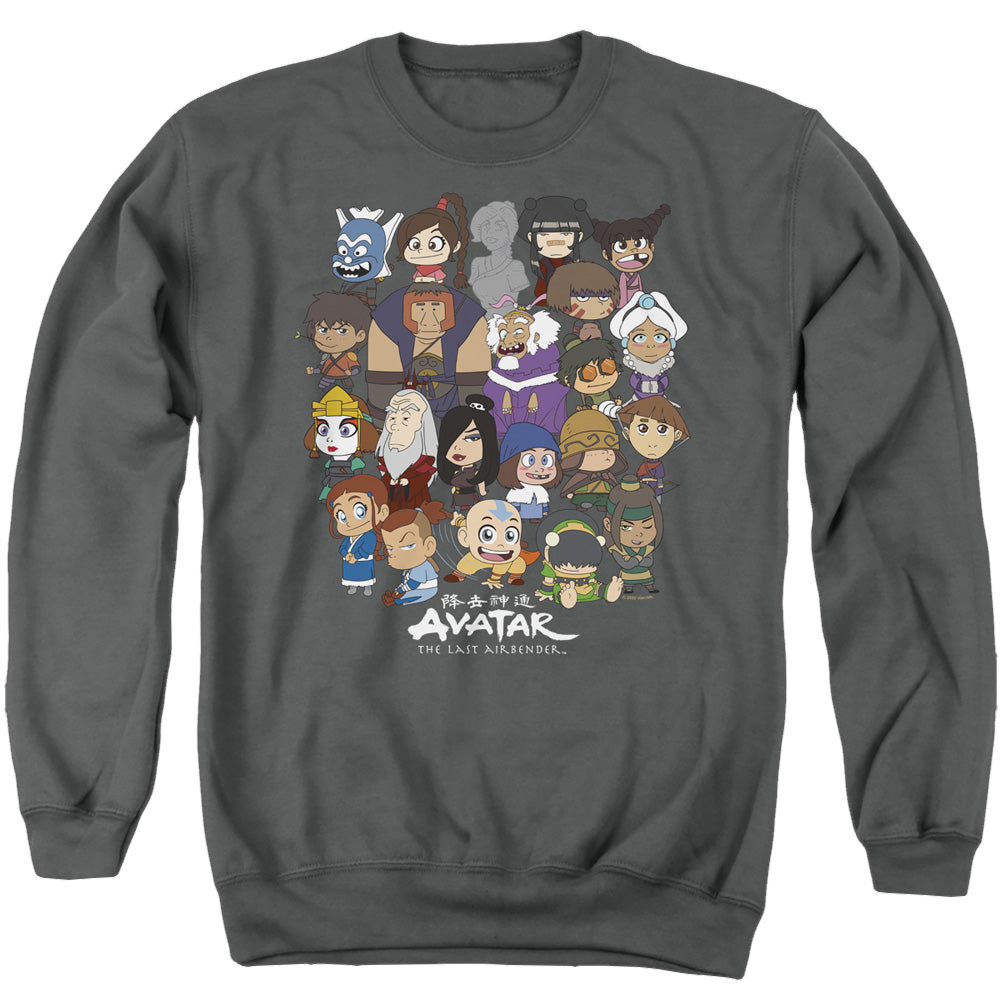 Avatar The Last Airbender Chibi Group - Men's Crewneck Sweatshirt Men's Crewneck Sweatshirt Avatar The Last Airbender   