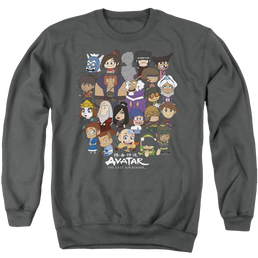 Avatar The Last Airbender Chibi Group - Men's Crewneck Sweatshirt Men's Crewneck Sweatshirt Avatar The Last Airbender   