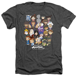 Avatar The Last Airbender Chibi Group - Men's Heather T-Shirt Men's Heather T-Shirt Avatar The Last Airbender   