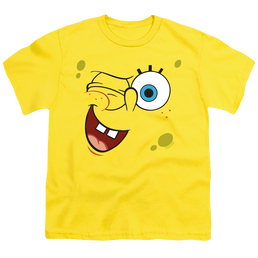 SpongeBob SquarePants Winking Face - Youth T-Shirt Youth T-Shirt (Ages 8-12) SpongeBob SquarePants   