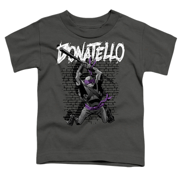 Charcoal kid's t-shirt for ages 4 to 7 with Teenage Mutant Ninja Turtles Tmnt Donatello graphic