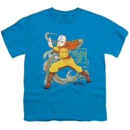 Avatar The Last Airbender Aang Wind Blast - Youth T-Shirt Youth T-Shirt (Ages 8-12) Avatar The Last Airbender   