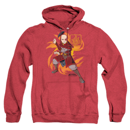 Avatar The Last Airbender Zuko Flame Burst - Heather Pullover Hoodie Heather Pullover Hoodie Avatar The Last Airbender   