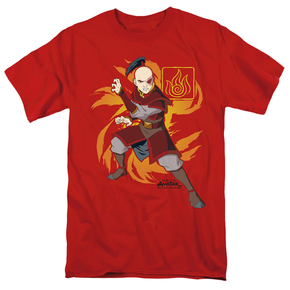 Avatar The Last Airbender Zuko Flame Burst - Men's Regular Fit T-Shirt Men's Regular Fit T-Shirt Avatar The Last Airbender   