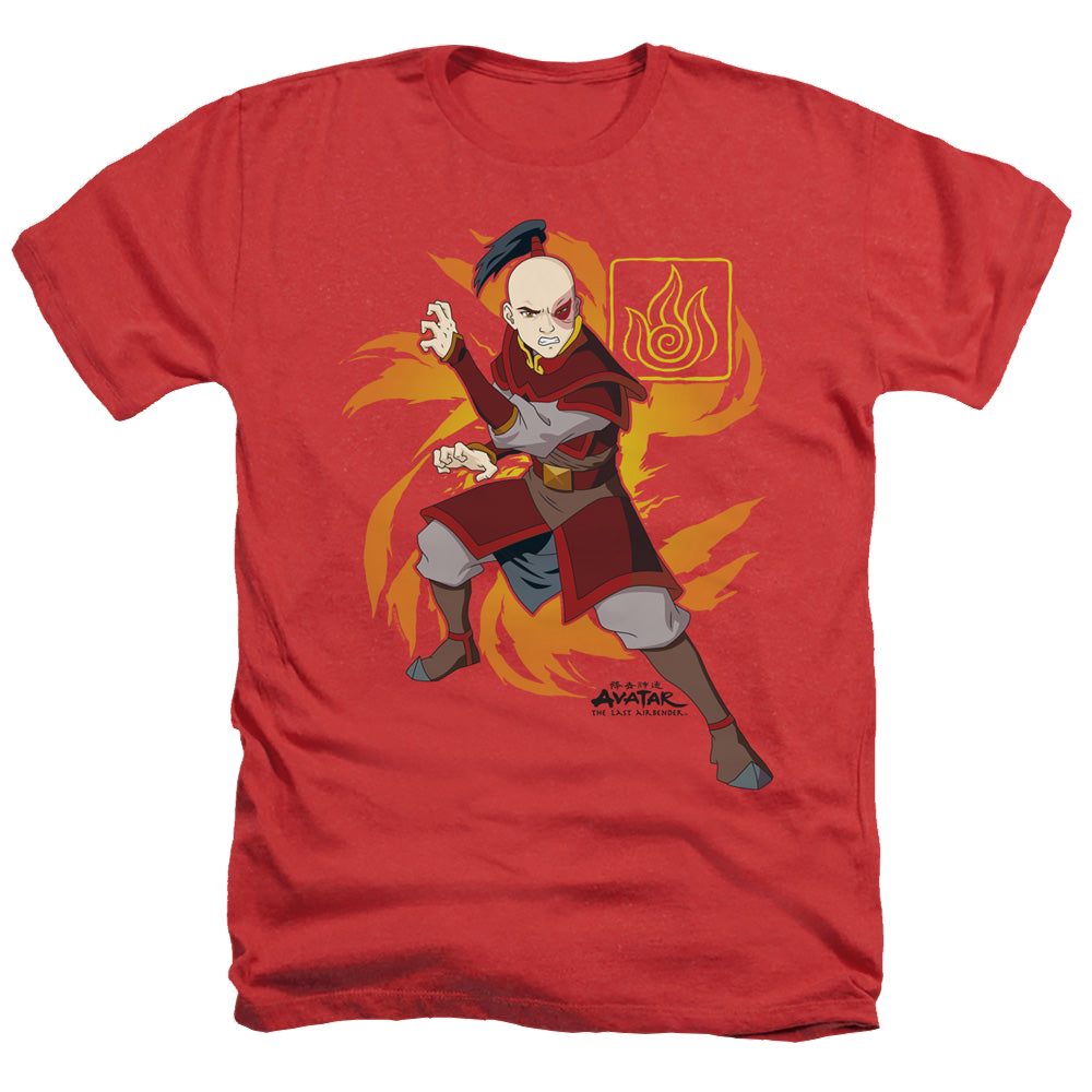 Avatar The Last Airbender Zuko Flame Burst - Men's Heather T-Shirt Men's Heather T-Shirt Avatar The Last Airbender   