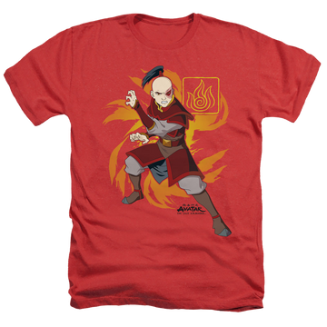 Avatar The Last Airbender Zuko Flame Burst - Men's Heather T-Shirt Men's Heather T-Shirt Avatar The Last Airbender   