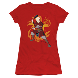 Avatar The Last Airbender Zuko Flame Burst - Juniors T-Shirt Juniors T-Shirt Avatar The Last Airbender   