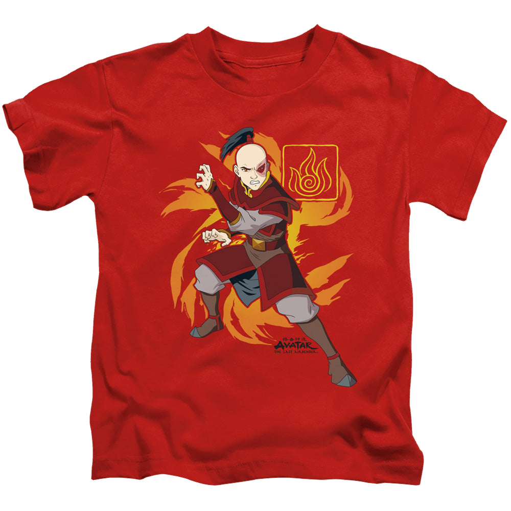 Avatar The Last Airbender Zuko Flame Burst - Kid's T-Shirt Kid's T-Shirt (Ages 4-7) Avatar The Last Airbender   