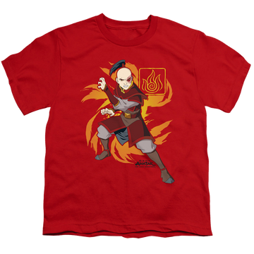 Avatar The Last Airbender Zuko Flame Burst - Youth T-Shirt Youth T-Shirt (Ages 8-12) Avatar The Last Airbender   