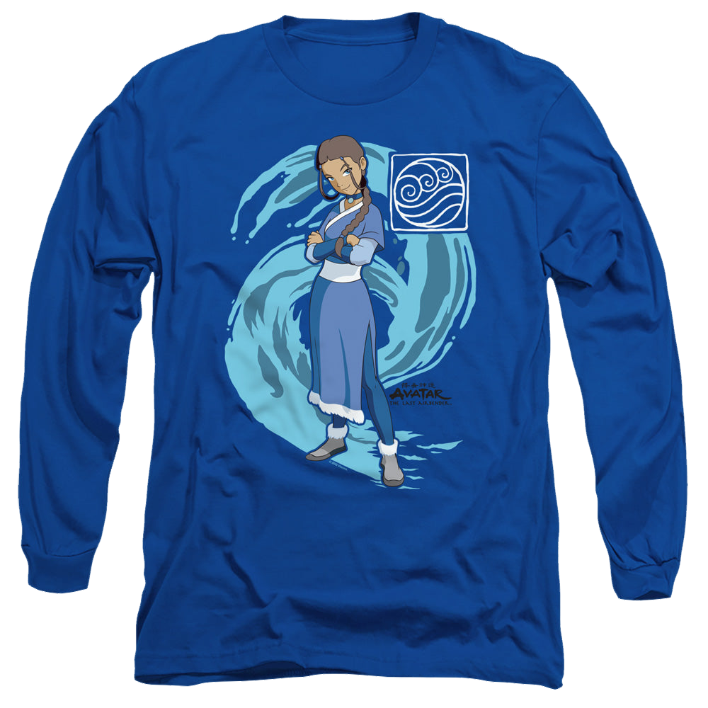 Avatar The Last Airbender Katara Water Wave - Men's Long Sleeve T-Shirt Men's Long Sleeve T-Shirt Avatar The Last Airbender   