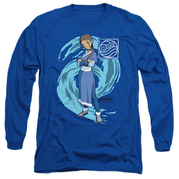 Avatar The Last Airbender Katara Water Wave - Men's Long Sleeve T-Shirt Men's Long Sleeve T-Shirt Avatar The Last Airbender   