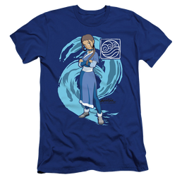 Avatar The Last Airbender Katara Water Wave - Men's Premium Slim Fit T-Shirt Men's Premium Slim Fit T-Shirt Avatar The Last Airbender   