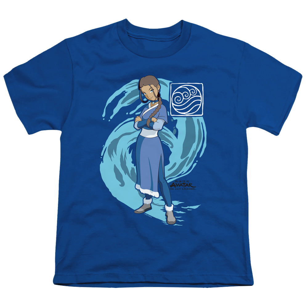 Avatar The Last Airbender Katara Water Wave - Youth T-Shirt Youth T-Shirt (Ages 8-12) Avatar The Last Airbender   