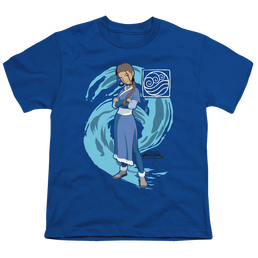 Avatar The Last Airbender Katara Water Wave - Youth T-Shirt Youth T-Shirt (Ages 8-12) Avatar The Last Airbender   