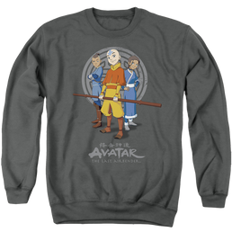 Avatar The Last Airbender Team Avatar - Men's Crewneck Sweatshirt Men's Crewneck Sweatshirt Avatar The Last Airbender   