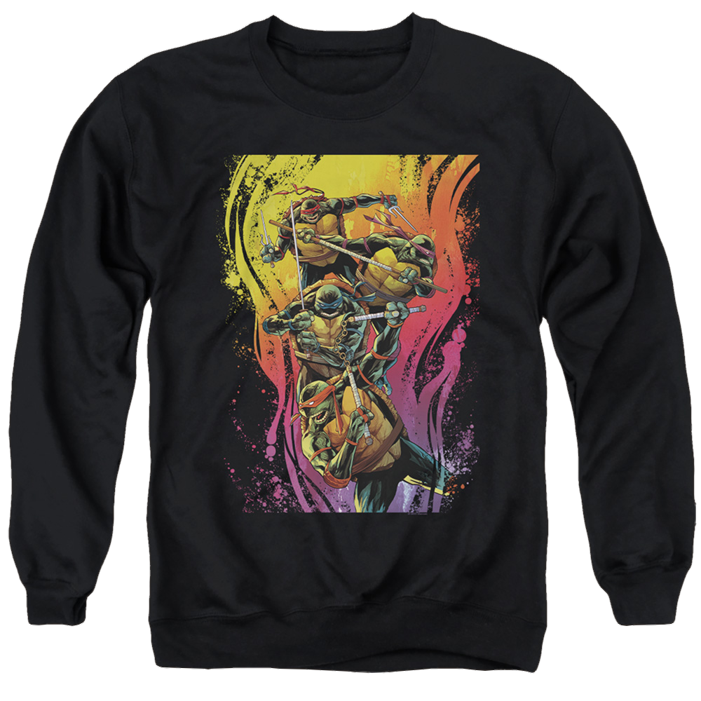 Teenage Mutant Ninja Turtles Hot Rainbow Warriors - Men's Crewneck Sweatshirt Men's Crewneck Sweatshirt Teenage Mutant Ninja Turtles   