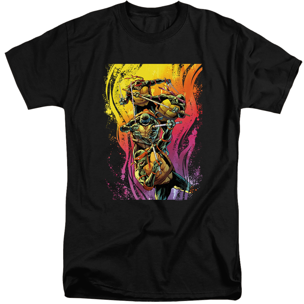 Teenage Mutant Ninja Turtles Hot Rainbow Warriors - Men's Tall Fit T-Shirt Men's Tall Fit T-Shirt Teenage Mutant Ninja Turtles   