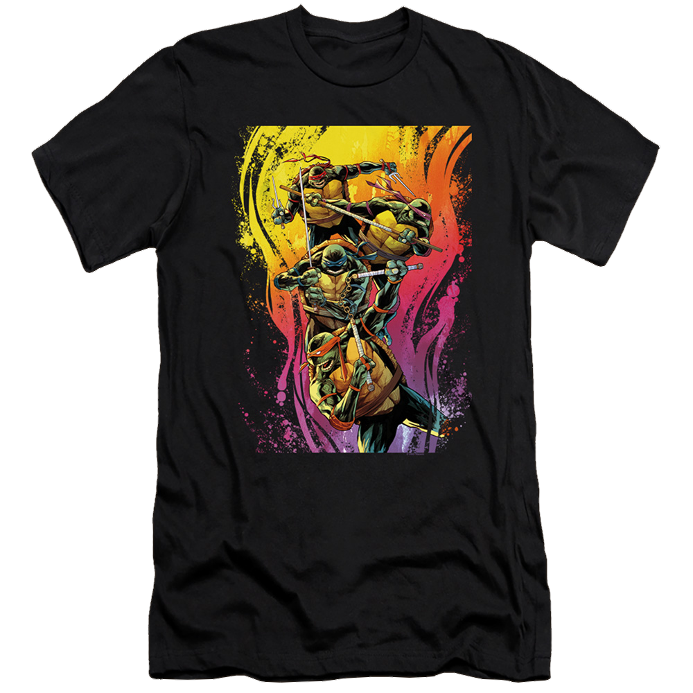 Teenage Mutant Ninja Turtles Hot Rainbow Warriors - Men's Premium Slim Fit T-Shirt Men's Premium Slim Fit T-Shirt Teenage Mutant Ninja Turtles   