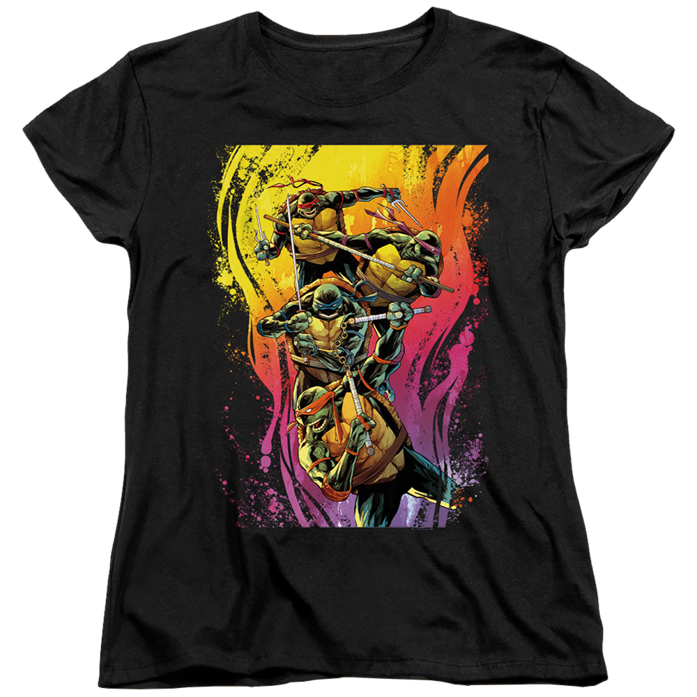 Teenage Mutant Ninja Turtles Hot Rainbow Warriors - Women's T-Shirt Women's T-Shirt Teenage Mutant Ninja Turtles   