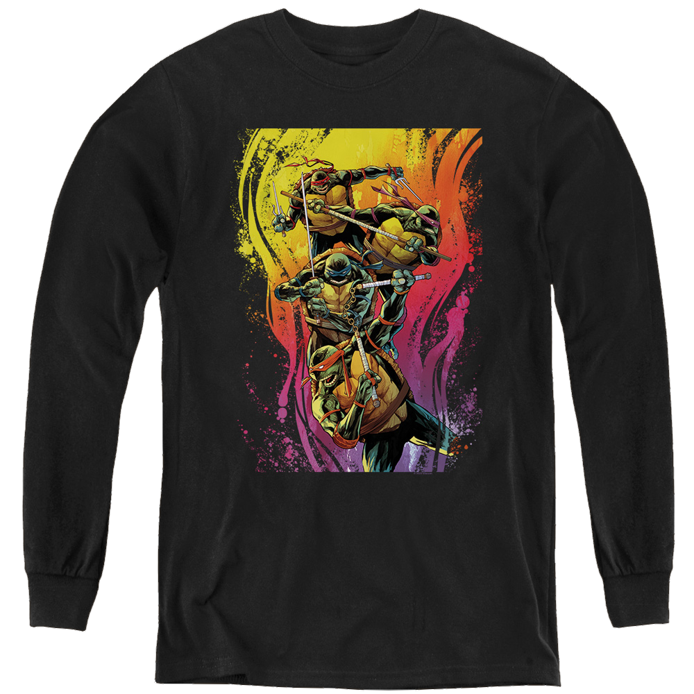 Teenage Mutant Ninja Turtles Hot Rainbow Warriors - Youth Long Sleeve T-Shirt Youth Long Sleeve T-Shirt Teenage Mutant Ninja Turtles   