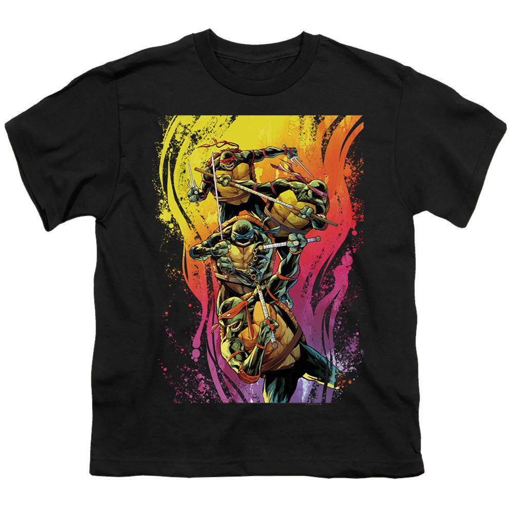 Teenage Mutant Ninja Turtles Hot Rainbow Warriors - Youth T-Shirt Youth T-Shirt (Ages 8-12) Teenage Mutant Ninja Turtles   
