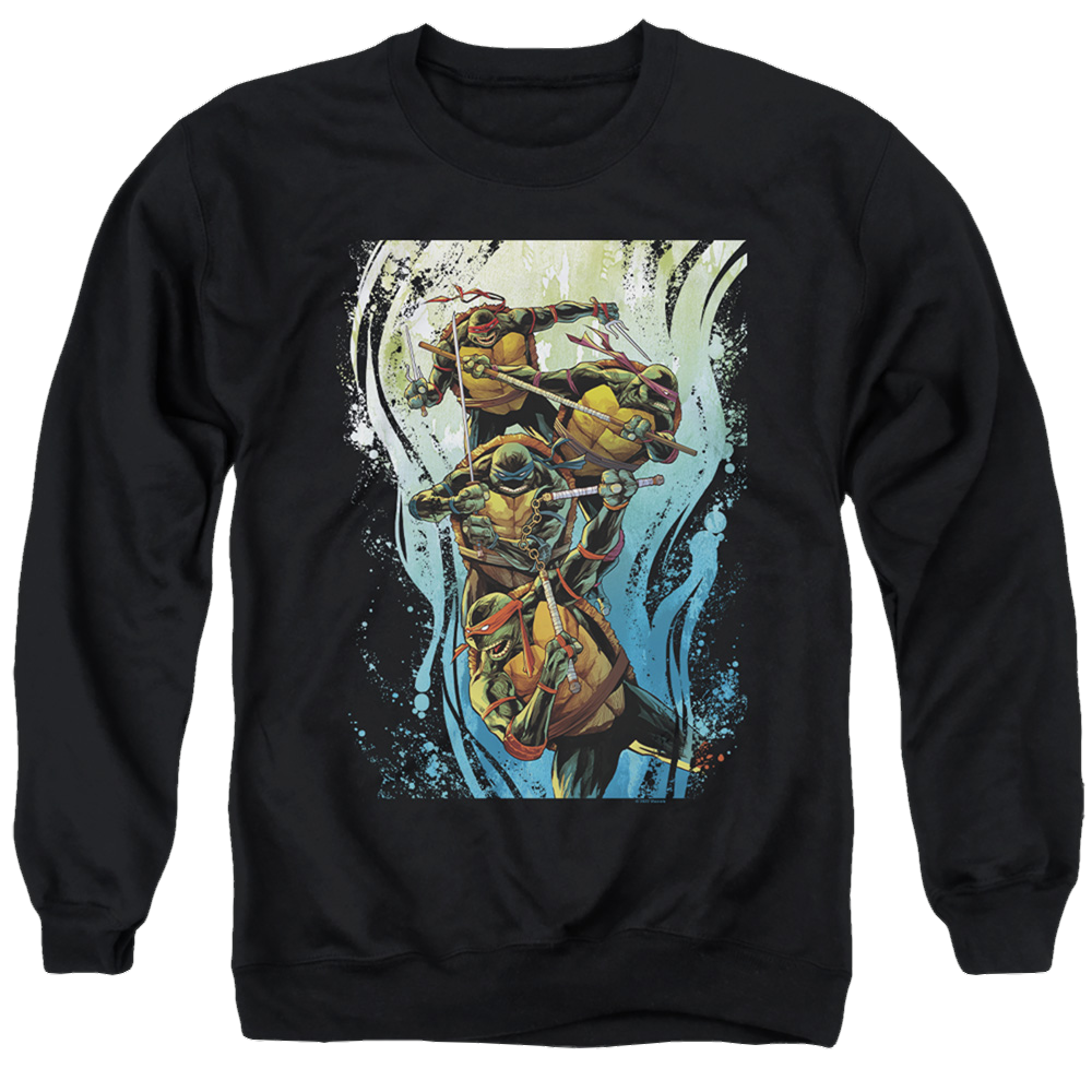 Teenage Mutant Ninja Turtles Cool Rainbow Warriors - Men's Crewneck Sweatshirt Men's Crewneck Sweatshirt Teenage Mutant Ninja Turtles   
