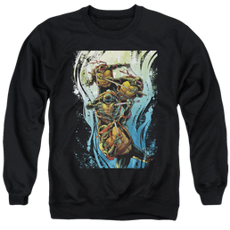 Teenage Mutant Ninja Turtles Cool Rainbow Warriors - Men's Crewneck Sweatshirt Men's Crewneck Sweatshirt Teenage Mutant Ninja Turtles   