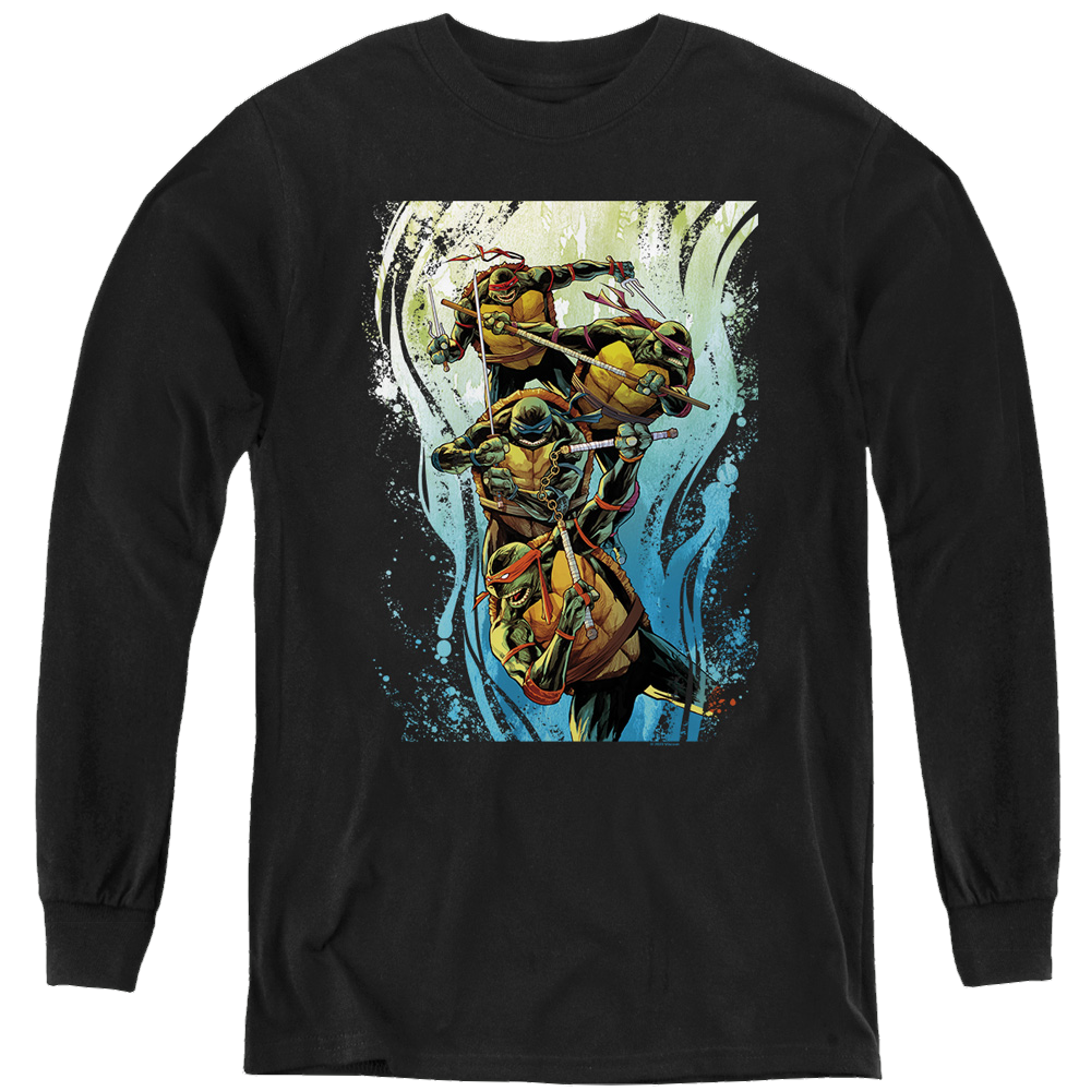 Teenage Mutant Ninja Turtles Cool Rainbow Warriors - Youth Long Sleeve T-Shirt Youth Long Sleeve T-Shirt Teenage Mutant Ninja Turtles   