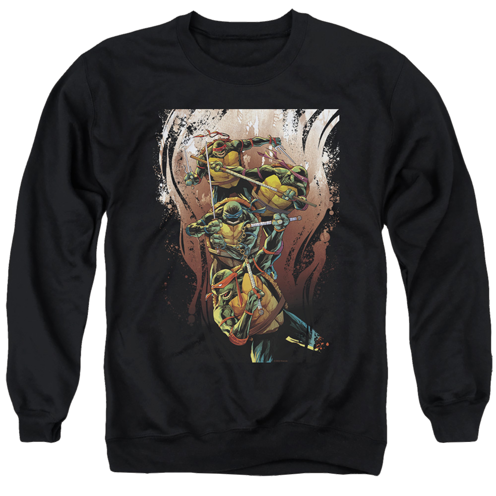 Teenage Mutant Ninja Turtles Earthy Rainbow Warriors - Men's Crewneck Sweatshirt Men's Crewneck Sweatshirt Teenage Mutant Ninja Turtles   