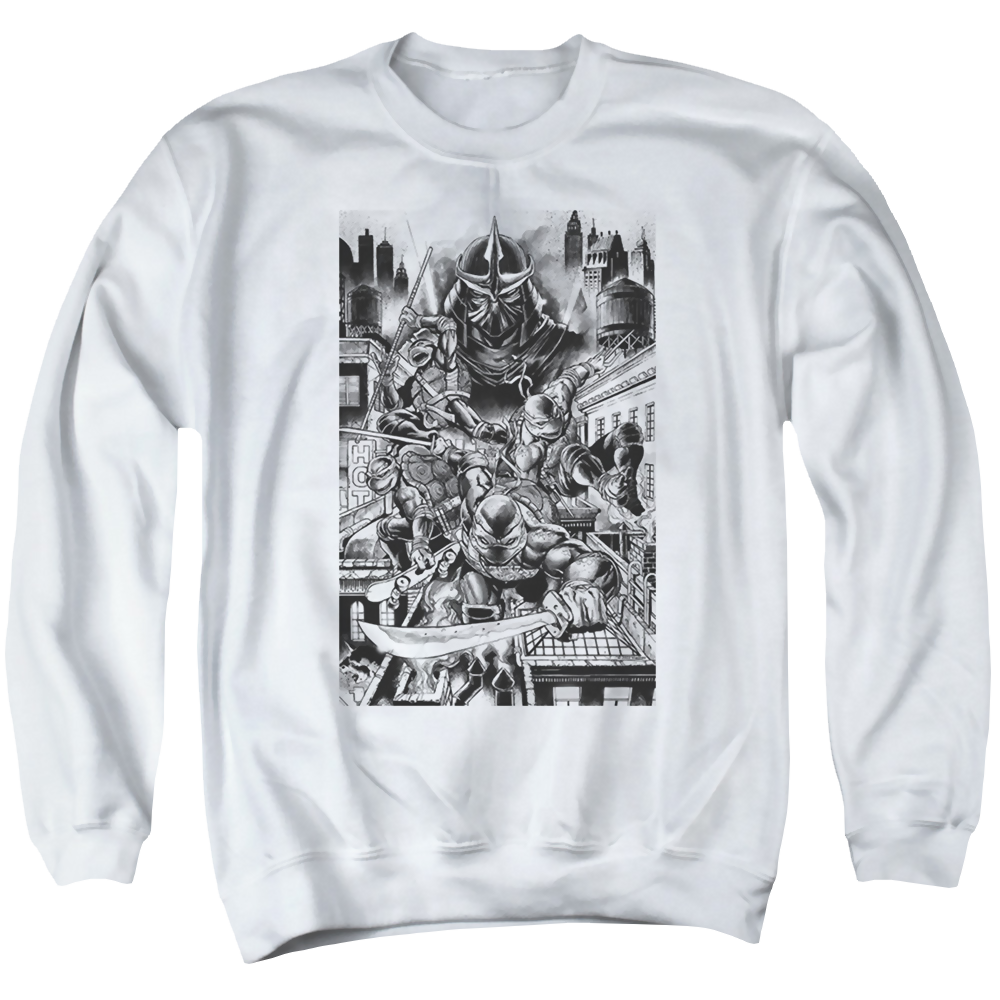Teenage Mutant Ninja Turtles Take Down Shredder - Men's Crewneck Sweatshirt Men's Crewneck Sweatshirt Teenage Mutant Ninja Turtles   
