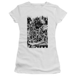 Teenage Mutant Ninja Turtles Take Down Shredder - Juniors T-Shirt Juniors T-Shirt Teenage Mutant Ninja Turtles   