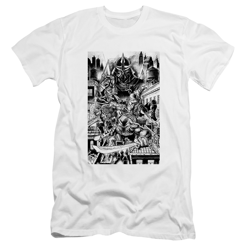Teenage Mutant Ninja Turtles Take Down Shredder - Men's Premium Slim Fit T-Shirt Men's Premium Slim Fit T-Shirt Teenage Mutant Ninja Turtles   