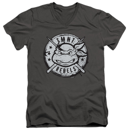 Teenage Mutant Ninja Turtles Rebels Distressed Logo - Men's V-Neck T-Shirt Men's V-Neck T-Shirt Teenage Mutant Ninja Turtles   