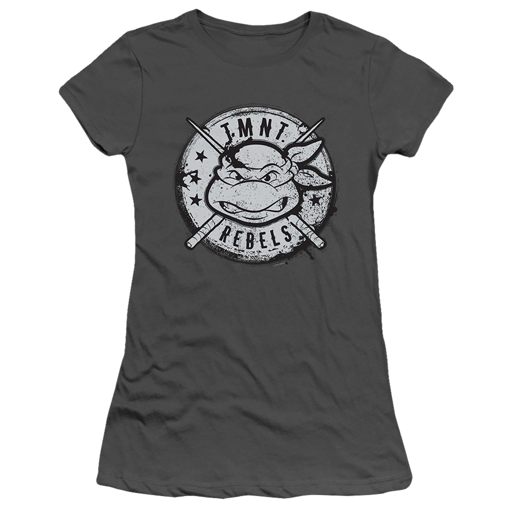 Teenage Mutant Ninja Turtles Rebels Distressed Logo - Juniors T-Shirt Juniors T-Shirt Teenage Mutant Ninja Turtles   
