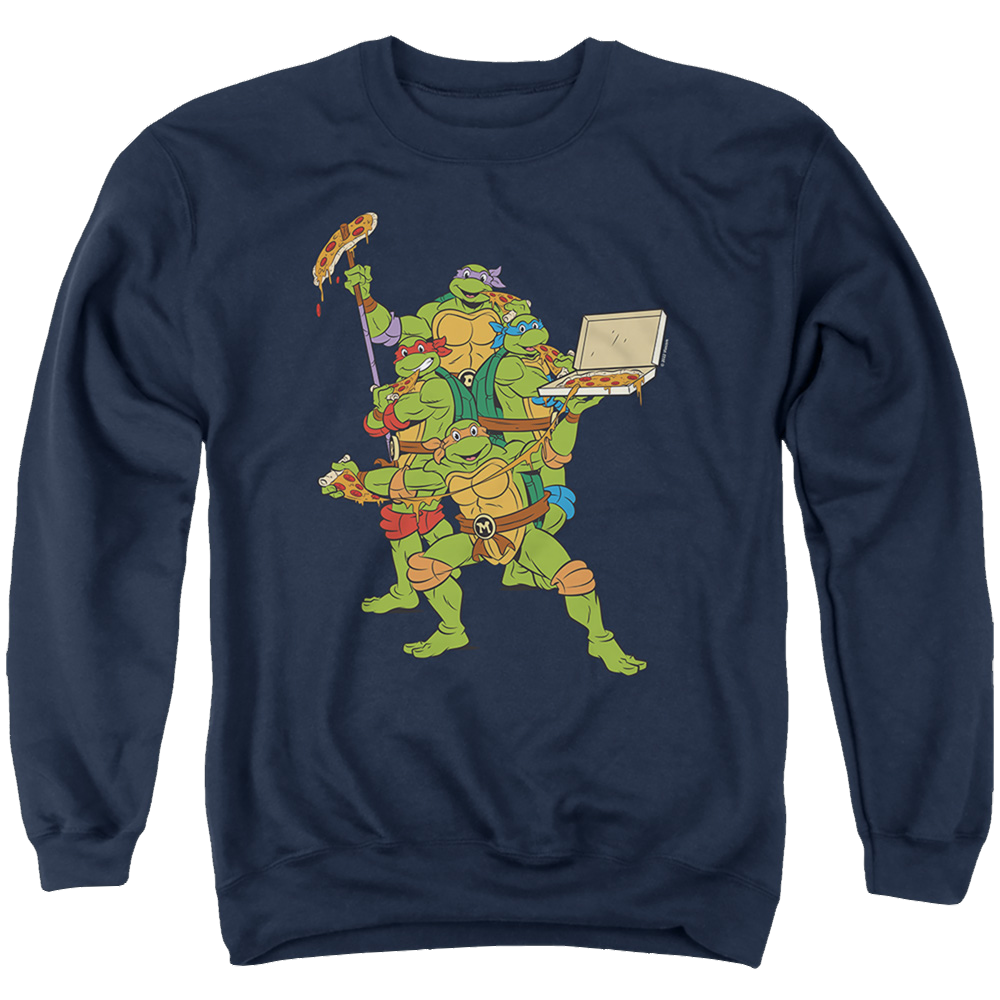 Teenage Mutant Ninja Turtles Pizza Party - Men's Crewneck Sweatshirt Men's Crewneck Sweatshirt Teenage Mutant Ninja Turtles   
