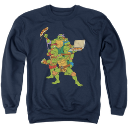 Teenage Mutant Ninja Turtles Pizza Party - Men's Crewneck Sweatshirt Men's Crewneck Sweatshirt Teenage Mutant Ninja Turtles   