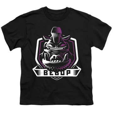Black youth t-shirt for ages 8 to 12 with Teenage Mutant Ninja Turtles Bebop graphic