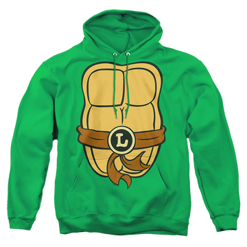 Kelly green pullover hoodie with Teenage Mutant Ninja Turtles Leonardo Chest graphic
