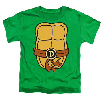 Kelly green toddler t-shirt with Teenage Mutant Ninja Turtles Donatello Chest graphic