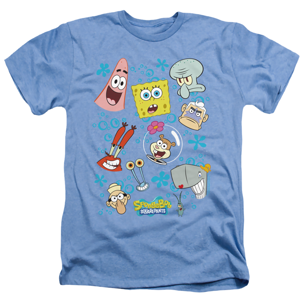 SpongeBob SquarePants Character Faces - Men's Heather T-Shirt Men's Heather T-Shirt SpongeBob SquarePants   