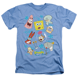 SpongeBob SquarePants Character Faces - Men's Heather T-Shirt Men's Heather T-Shirt SpongeBob SquarePants   