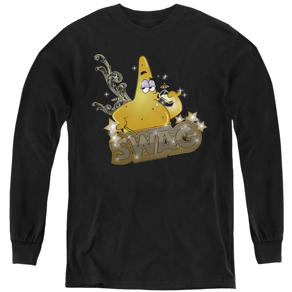SpongeBob SquarePants Patrick Has Swag - Youth Long Sleeve T-Shirt Youth Long Sleeve T-Shirt SpongeBob SquarePants   